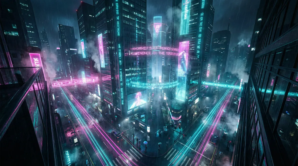 向往的生活5在线播放 竖屏短剧平台首页背景 - 赛博朋克都市夜景